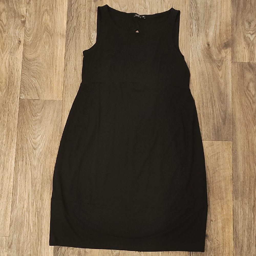 Eileen Fisher Black Midi Dress
